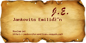 Jankovits Emilián névjegykártya